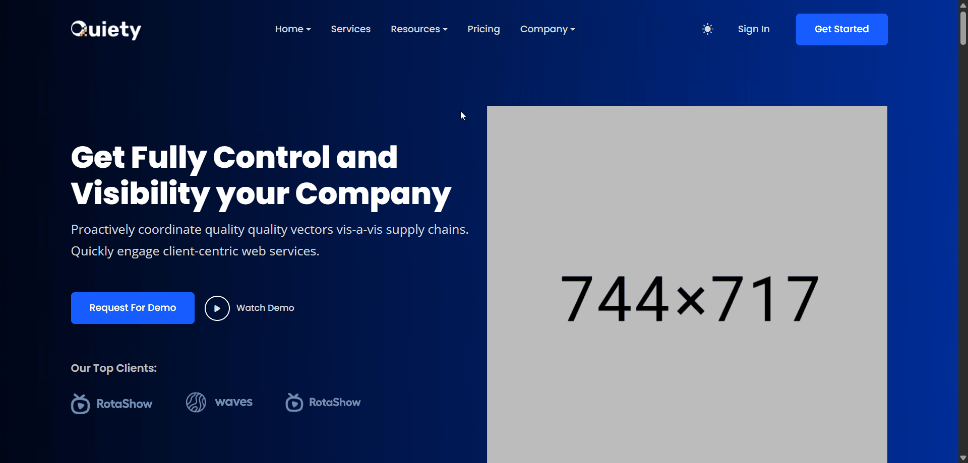 Quiety SaaS demo preview